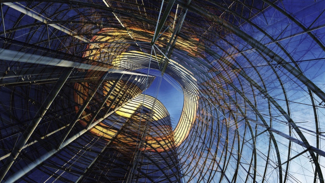 Tall glass structure sky clouds #2 free wallpaper for desktop - medium preview image