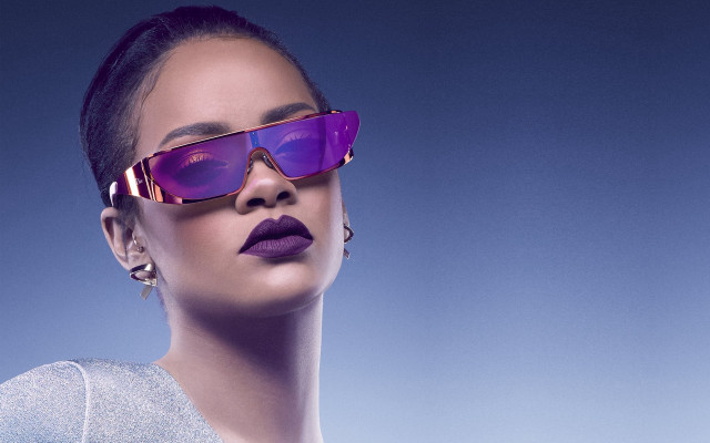 Woman purple sunglasses silver dress free wallpaper for desktop - medium preview image