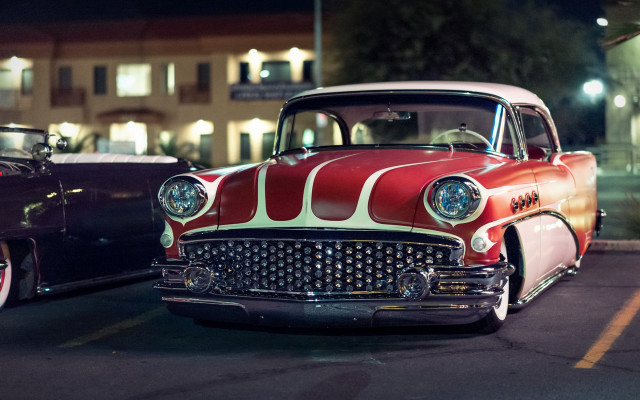 Red white car parking lot #3 free wallpaper for desktop - medium preview image