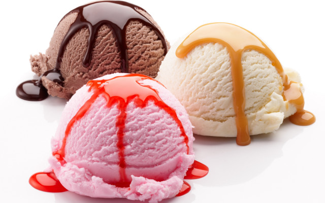 Ice cream trio chocolate vanilla free wallpaper for desktop - medium preview image