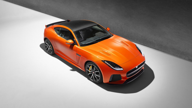 Bright orange sports car topview free wallpaper for desktop - medium preview image
