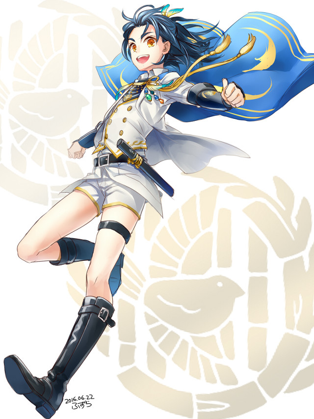 Woman uniform flying blue cape free wallpaper for mobile - medium preview image