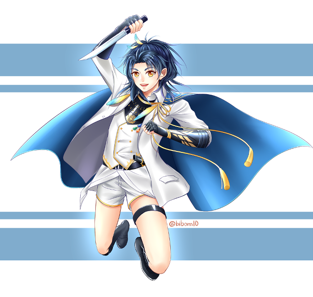 Woman white sword blue cape free wallpaper for tablet - medium preview image