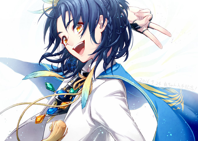 Woman long black hair blue free wallpaper for desktop - medium preview image