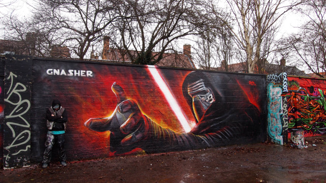 Man wall star wars mural free wallpaper for desktop - medium preview image