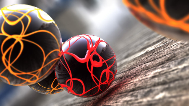 Closeup two balls wooden surface free wallpaper for desktop - medium preview image