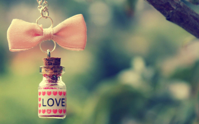 Love bottle chain tree blurry #2 free wallpaper for desktop - medium preview image