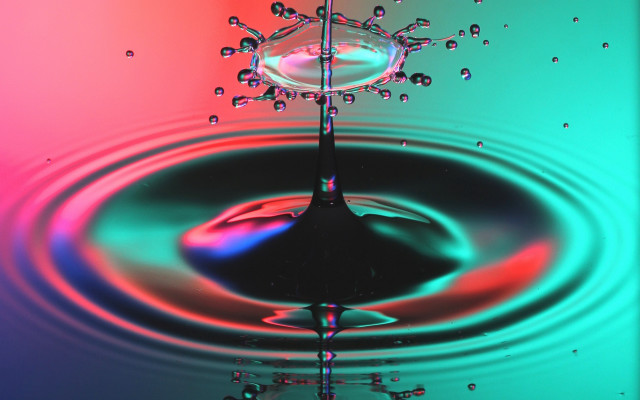 Water drop colorful background holography free wallpaper for desktop - medium preview image