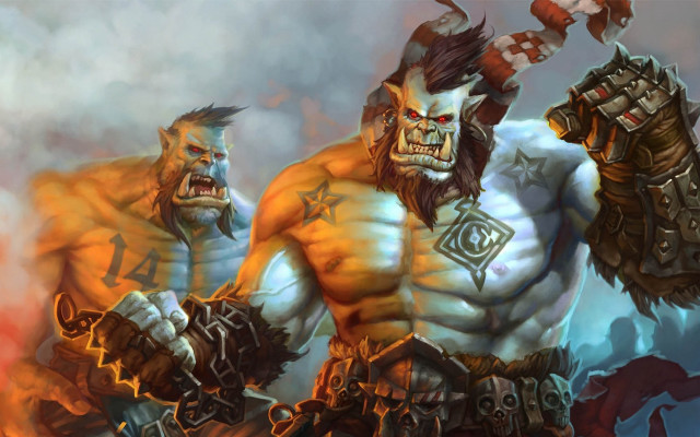 Demonic men horns beard sword free wallpaper for desktop - medium preview image