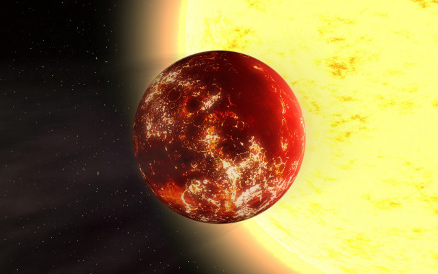 Red planet star space night free wallpaper for desktop - medium preview image