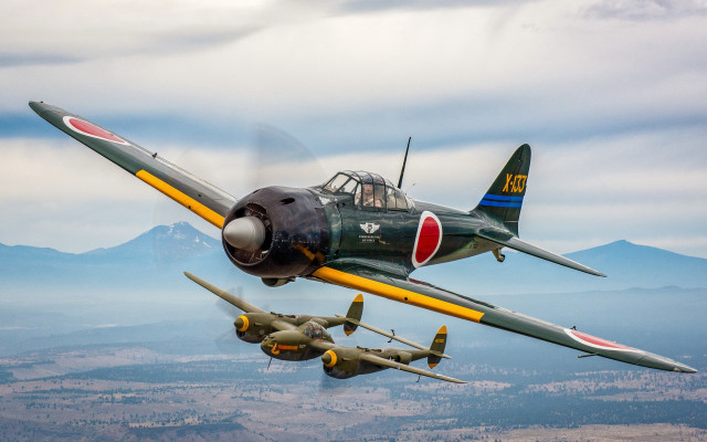 Planes mountains clouds sky puzzle free wallpaper for desktop - medium preview image