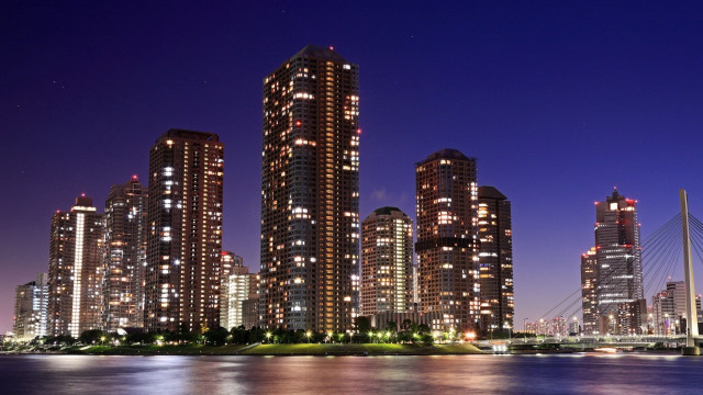 Tokyo city skyline bridge river #4 free wallpaper for desktop - medium preview image