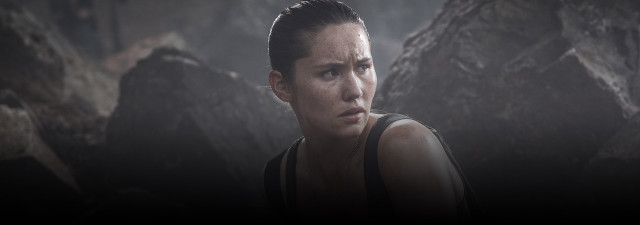 Woman black top mountain distant free wallpaper for desktop - medium preview image