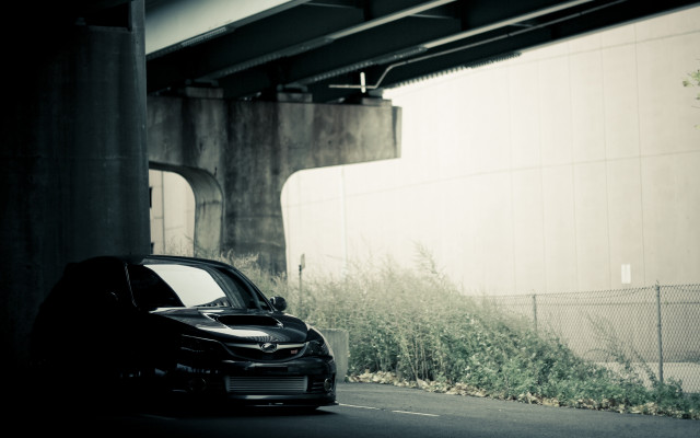 Car bridge skylight ruins tiltshift free wallpaper for desktop - medium preview image