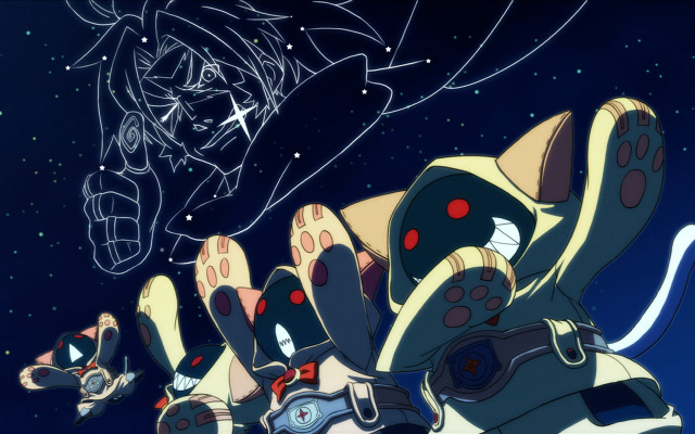 Cartoon character hands air space free wallpaper for desktop - medium preview image