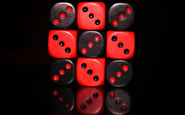 Red black dice black dots free wallpaper for desktop - medium preview image