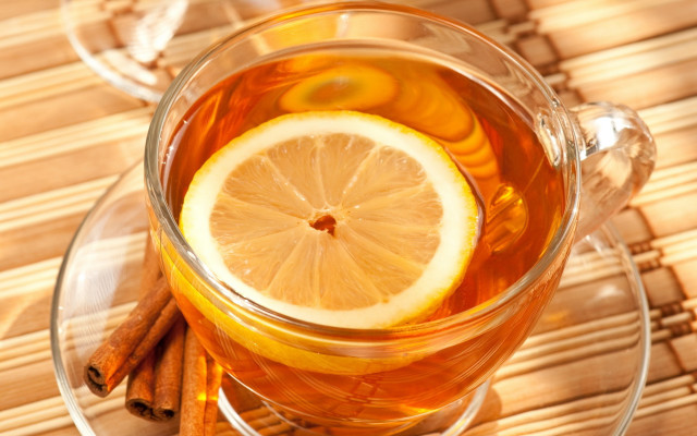 Glass tea lemon cinnamon bamboo free wallpaper for desktop - medium preview image