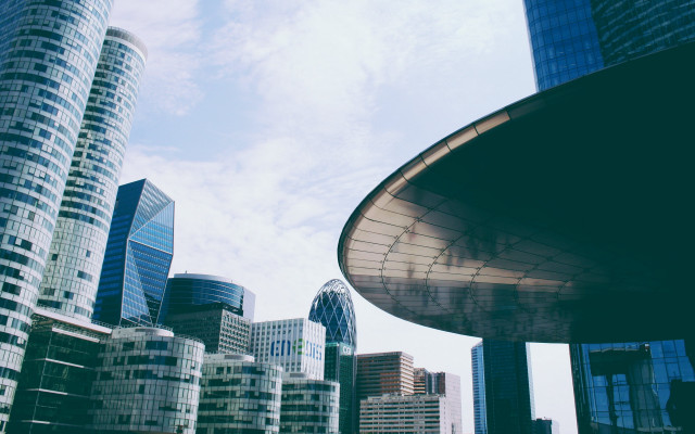 City skyline neoism tiltshift ferriswheel free wallpaper for desktop - medium preview image