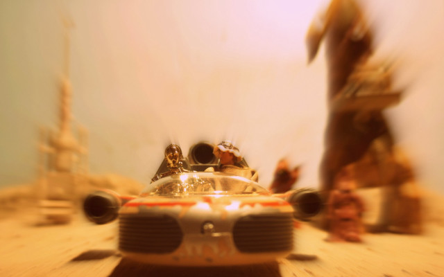 Toy car blurry horse man free wallpaper for desktop - medium preview image