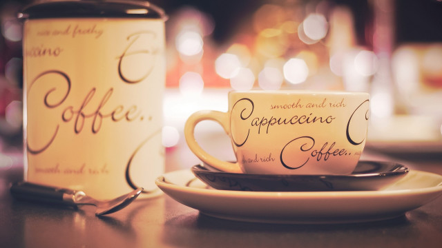 Coffee cup saucer can morning free wallpaper for desktop - medium preview image