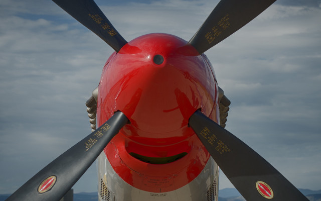 Propeller closeup sky clouds person free wallpaper for desktop - medium preview image