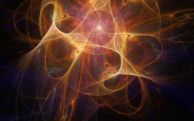 Yellow orange swirl abstract fractals free wallpaper for desktop - medium preview image