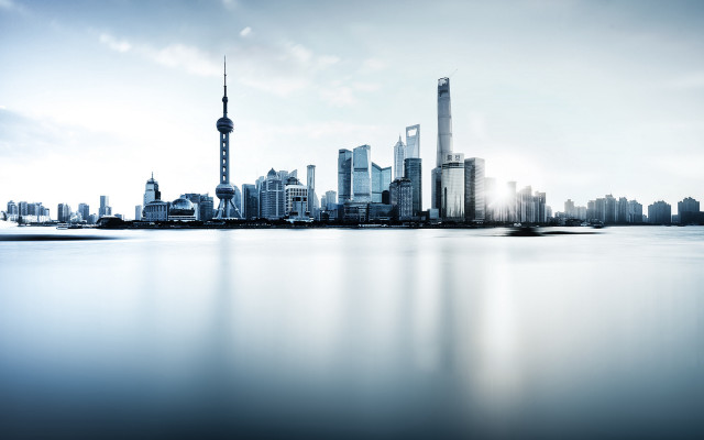 City skyline water cloudy sky #9 free wallpaper for desktop - medium preview image