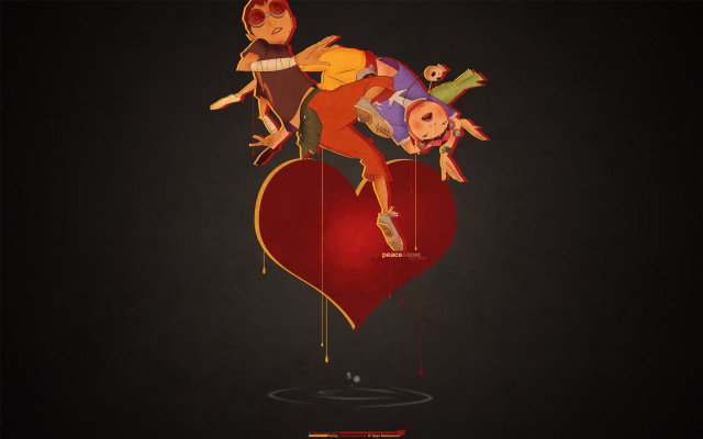 Heart riders auto destructive poster free wallpaper for desktop - medium preview image