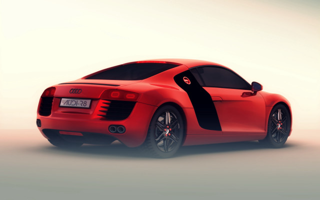 Red sports car black stripe #10 free wallpaper for desktop - medium preview image