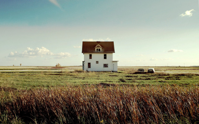 White house field truck clouds free wallpaper for desktop - medium preview image