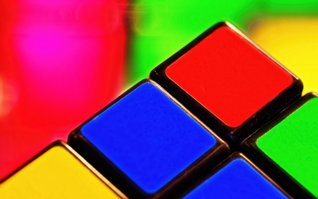 Rubik cube triadic neo fauvism free wallpaper for desktop - medium preview image