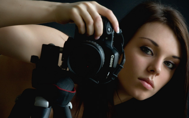 Eszter mattioni portrait camera black free wallpaper for desktop - medium preview image