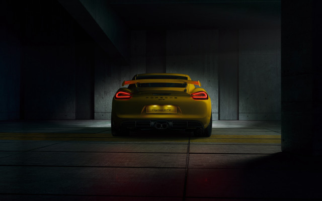 Yellow sports car dark garage #5 free wallpaper for desktop - medium preview image