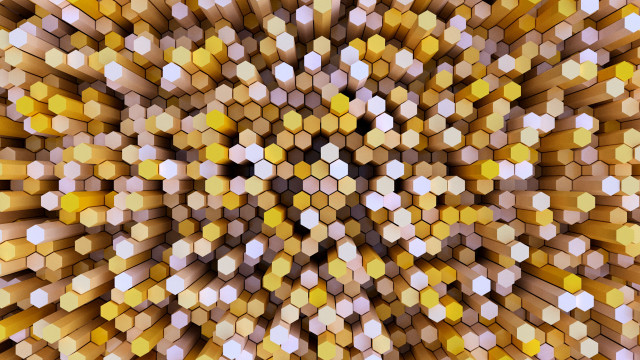 Yellow white circular pattern 3d free wallpaper for desktop - medium preview image