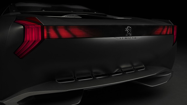 Black car red tail lights free wallpaper for desktop - medium preview image