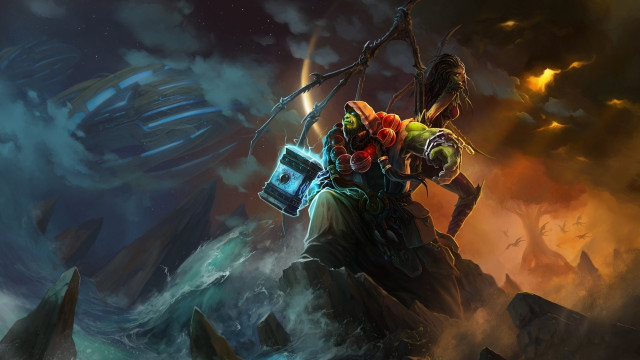 Mountain top man hammer fantasy free wallpaper for desktop - medium preview image