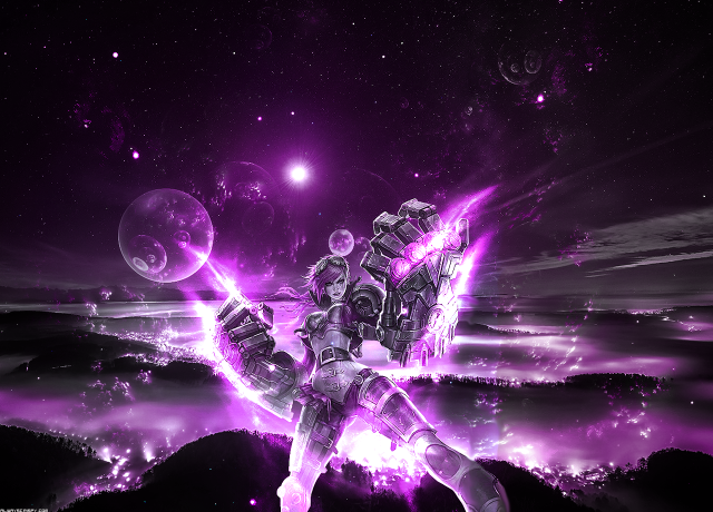 Man space suit purple background free wallpaper for desktop - medium preview image