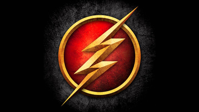 Flash logo red circle gold free wallpaper for desktop - medium preview image