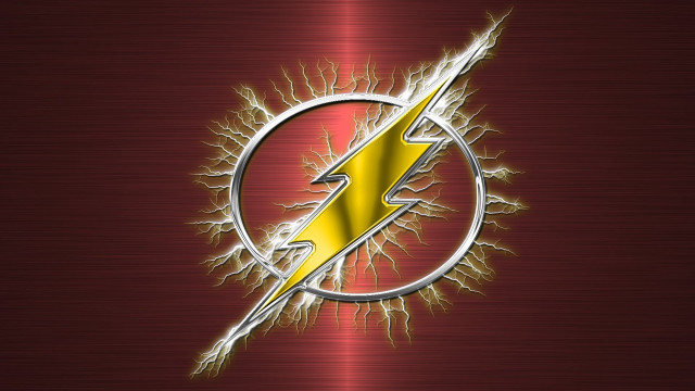 Flash logo red background yellow #4 free wallpaper for desktop - medium preview image