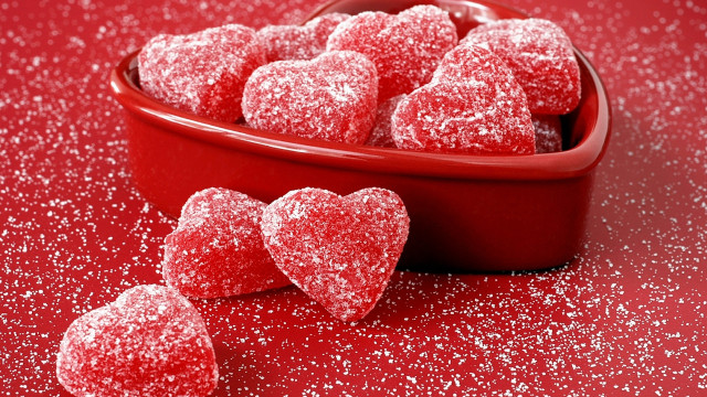 Red bowl heart sugars glittery #2 free wallpaper for desktop - medium preview image