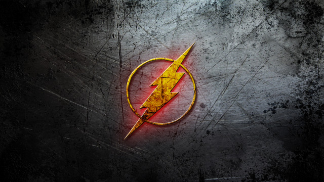 Flash logo dark background red free wallpaper for desktop - medium preview image