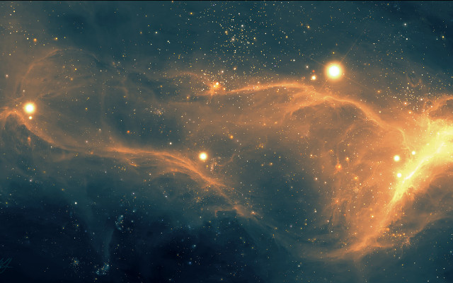 Large star cluster bright yellow free wallpaper for desktop - medium preview image