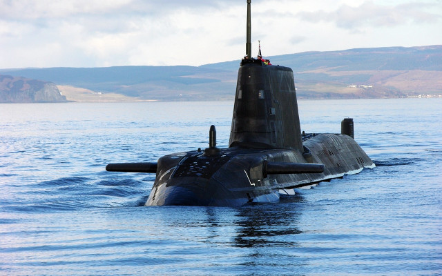 Submarine mountains flag water precisionism free wallpaper for desktop - medium preview image