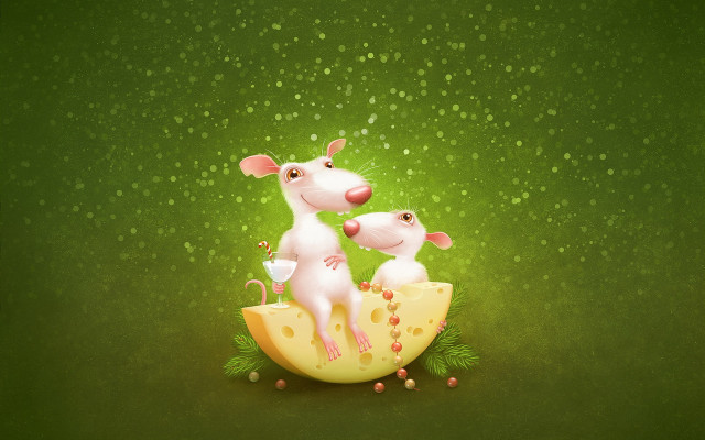 Mice cheese green surface water free wallpaper for desktop - medium preview image