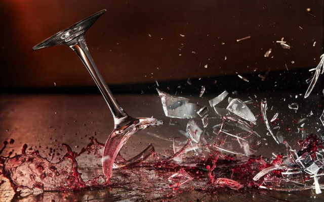 Smashed wine glass blood splash free wallpaper for desktop - medium preview image