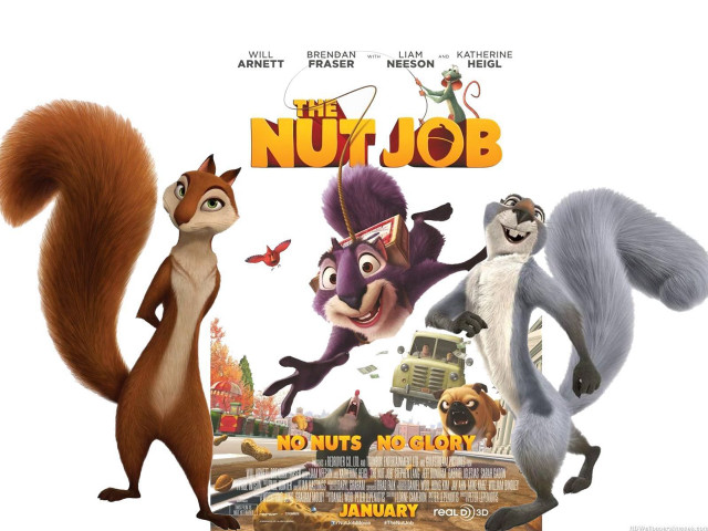 Nut job squirrel standing front free wallpaper for desktop - medium preview image