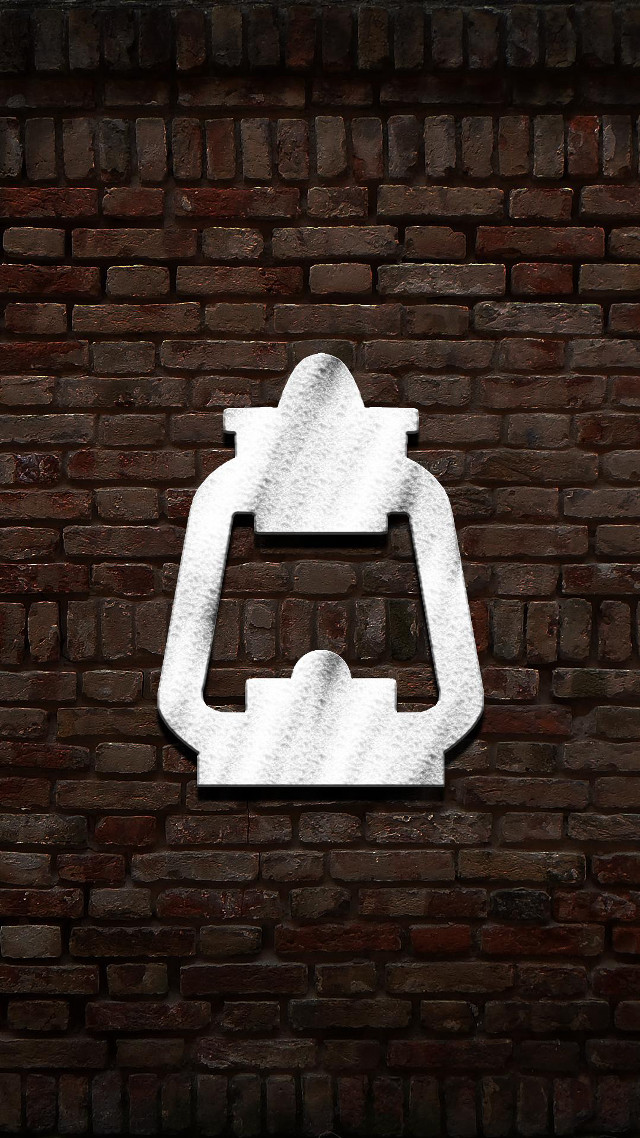Brick wall white sign clock free wallpaper for mobile - medium preview image