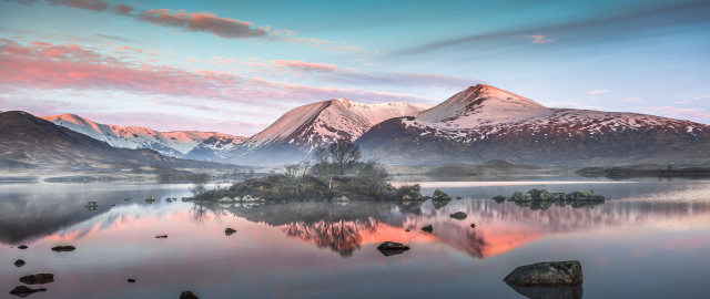 Mountain lake island rocks sky free wallpaper for desktop - medium preview image