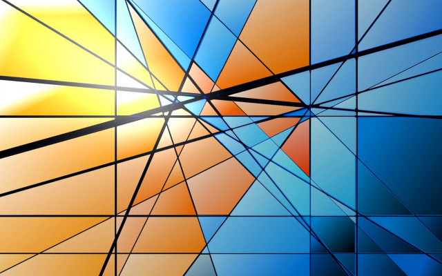 Colorful abstract sun geometric pattern free wallpaper for desktop - medium preview image