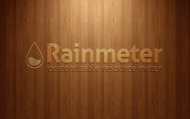 Wooden wall rainmeter logo wooden free wallpaper for desktop - medium preview image